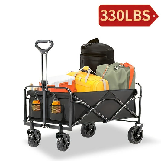 Q Transport Heavy Duty Foldable Wagon w/Wheels 220lb-450lb